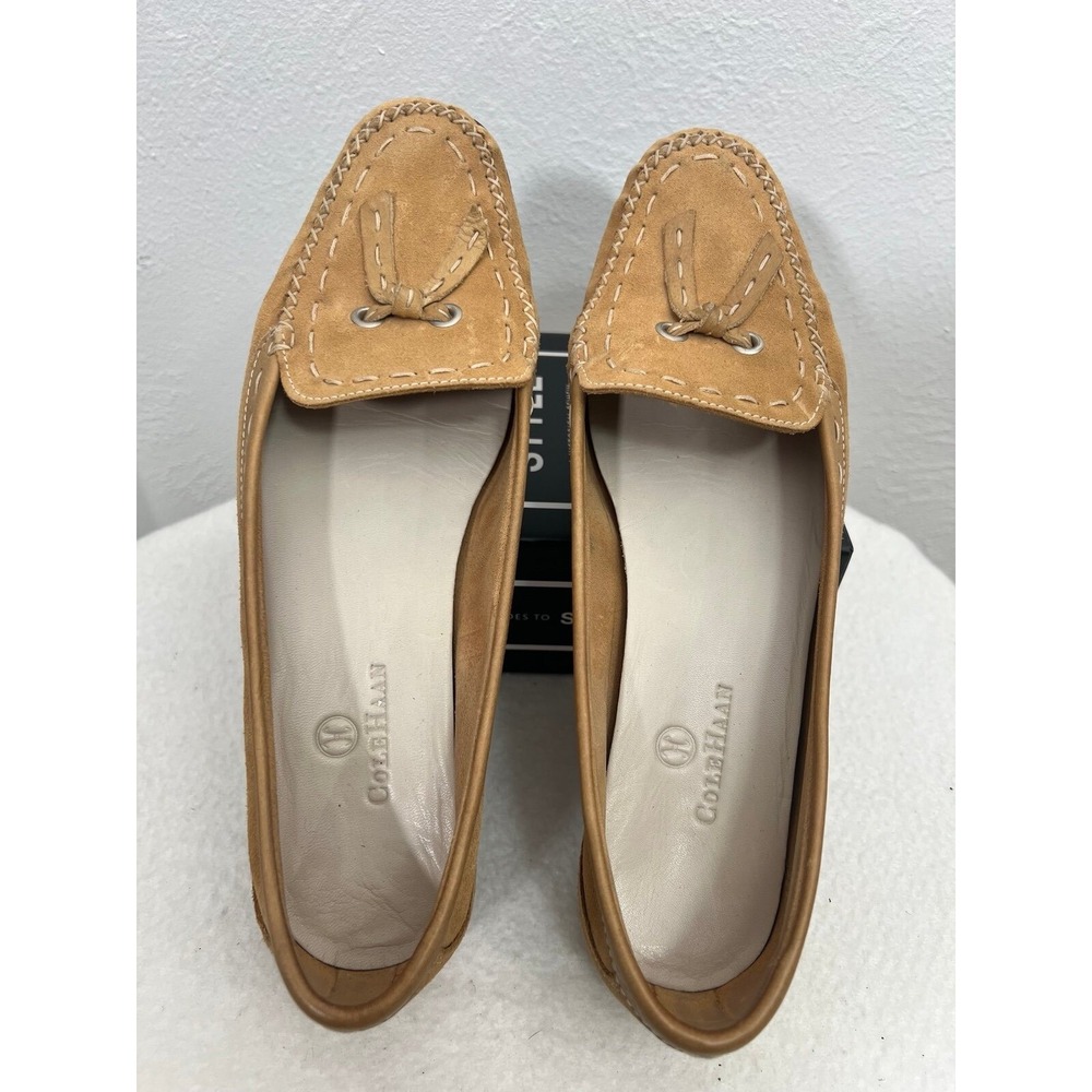 COLE HAAN Tan Suede Loafers Size 8 B - Picture 4 of 8